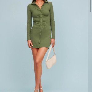 Reformation Mini Green Dress